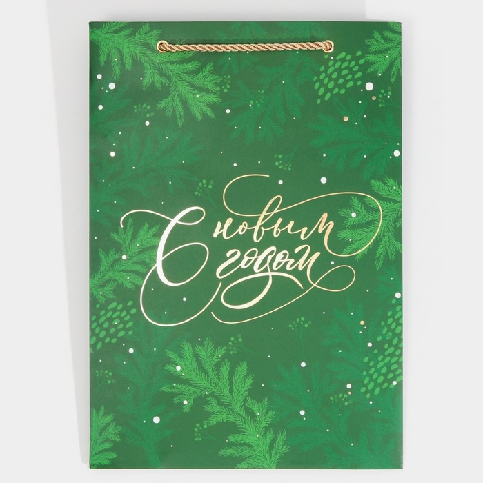 Пакет подарочный новогодний ламинированный &laquo;Яшма&raquo;, 21 х 30 х 15 см, Новый год