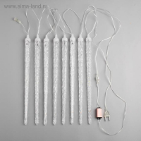 Гирлянда &laquo;Сосульки рифленые&raquo; 2.5 &times; 0.42 м, IP65, прозрачная нить, 288 LED, свечение мульти с эффектом стекания, 12 В