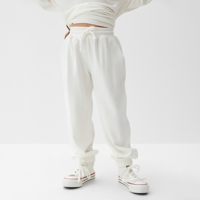 Костюм детский (свитшот, брюки) KAFTAN Plushy р.36 (134-140), белый Костюм детский (свитшот, брюки) KAFTAN Plushy р.36 (134-140), белый