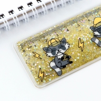 Линейка - шейкер с блёстками «Будь собой!», 15 см Линейка - шейкер с блёстками «Будь собой!», 15 см