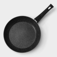 Сковорода кованая Magistro Dark, d=28 см, съёмная ручка soft-touch, антипригарное покрытие, индукция, цвет чёрный