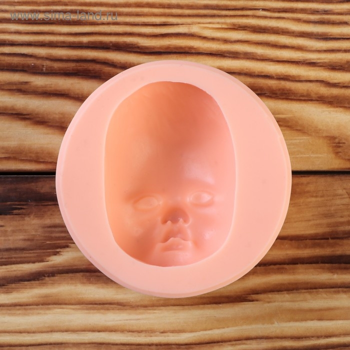 Молд силикон №966 "Лицо малыша"  4,7 х 3,4 см, глубина 2 см МИКС