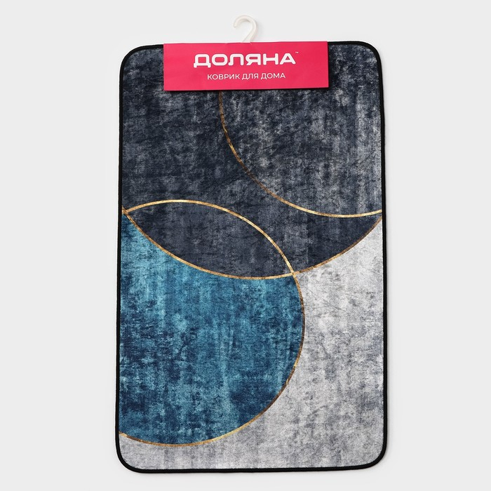 Коврик для дома Доляна &laquo;Мэни&raquo;, 50&times;80 см, цвет синий