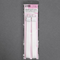 Бретели текстильные, 2 см, 38 см, пара, цвет белый Бретели текстильные, 2 см, 38 см, пара, цвет белый