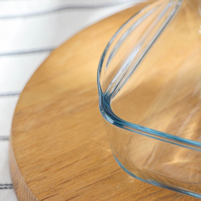 Форма для запекания и выпечки из жаропрочного стекла Borcam, 1,95 л, с крышкой