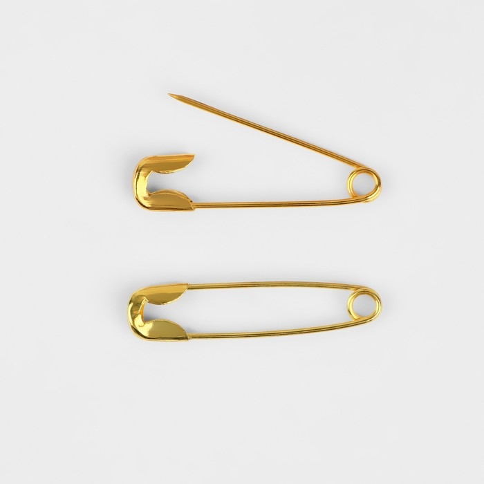 Булавки английские, 19 мм, 2000 шт, цвет золотой