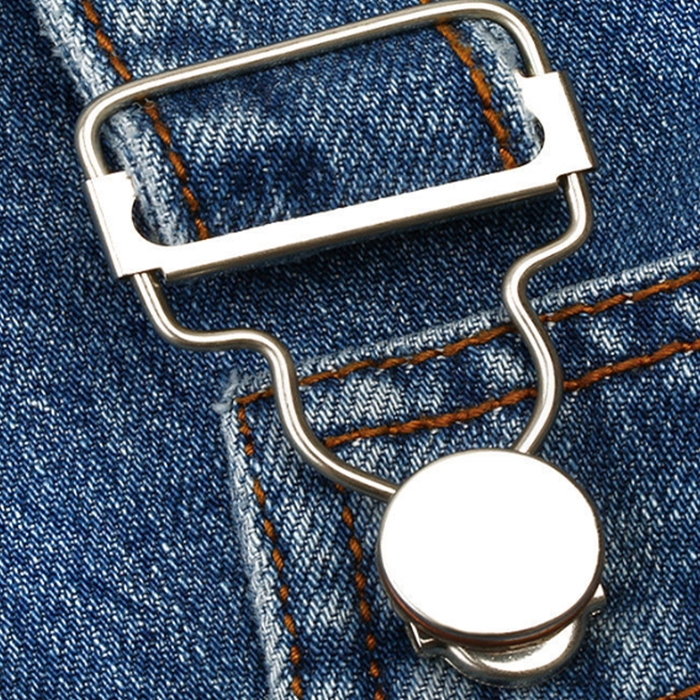 Застёжка для комбинезона, 37 мм, 10 шт, цвет серебряный Застёжка для комбинезона, 37 мм, 10 шт, цвет серебряный