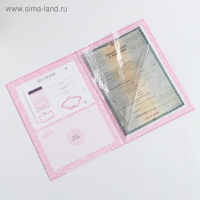 Папка для свидетельства о рождении для девочки &laquo;Мишка&raquo;, А4