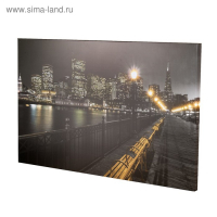 Картина на холсте "Вечерняя набережная" 60*100 см Картина на холсте "Вечерняя набережная" 60*100 см