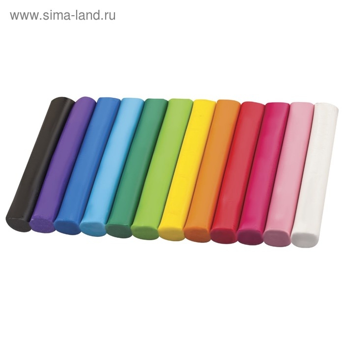 Пластилин 12 цветов 200 г, BRAUBERG высшее качество, в блистере