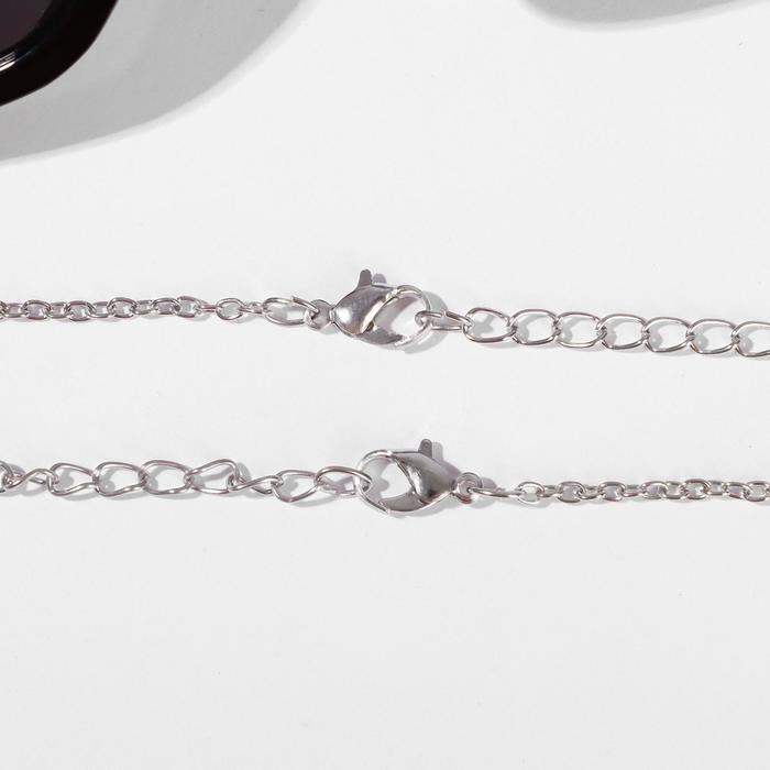 Кулоны &laquo;Неразлучники&raquo; волки инь-ян, цвет серебро, 45 см