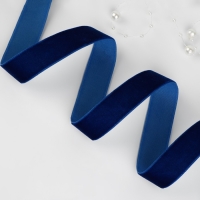 Лента бархатная, 20 мм, 18 &plusmn; 1 м, цвет синий №47