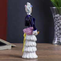 Сувенир керамика "Леди в платье каскадом" 20х7х6 см