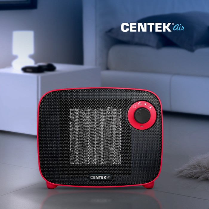 Тепловентилятор Centek CT-6022, керамический, настольный, 1500 Вт, 15 м², красный Тепловентилятор Centek CT-6022, керамический, настольный, 1500 Вт, 15 м², красный