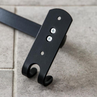 Держатель для полотенец, 4 крючка, 58&times;10&times;7,5 см, цвет чёрный