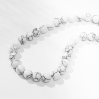 Бусины на нити шар №8 «Кахолонг», 47 бусин Бусины на нити шар №8 «Кахолонг», 47 бусин