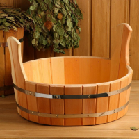 Шайка из кедра овальная, 22 л, двуручная ЛЮКС Шайка из кедра овальная, 22 л, двуручная ЛЮКС