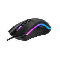 Мышь Marvo M358, игровая, проводная, 4 кнопки, оптическая, RGB, 12800 dpi, USB, 1.6м, чёрная