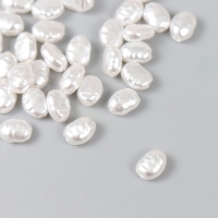 Бусины для творчества пластик "Неровный жемчуг овал" набор 40 шт 0,6х0,7 см Бусины для творчества пластик "Неровный жемчуг овал" набор 40 шт 0,6х0,7 см