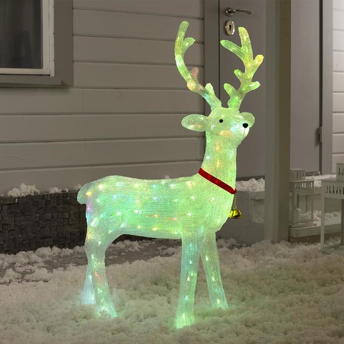 Светодиодная фигура &laquo;Олень&raquo; 57 &times; 90 &times; 25 см, акрил, 40 LED, 220 В, свечение мульти (RGB)