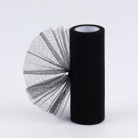 Фатин с глиттером, 15 см, 11 &plusmn; 1 г/кв.м, 9 &plusmn; 0,5 м, цвет чёрный №23