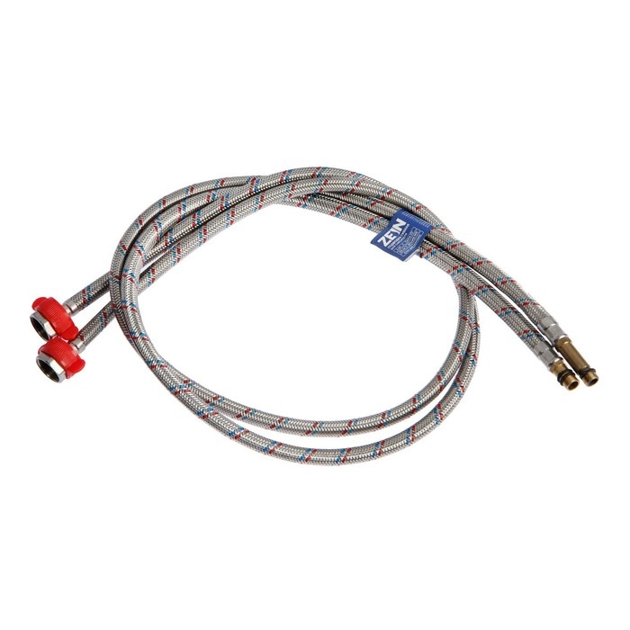 Подводка для смесителя ZEIN, гайка 1/2 Подводка для смесителя ZEIN, гайка 1/2", штуцер М10, 120 см, ключ для монтажа, набор 2 шт