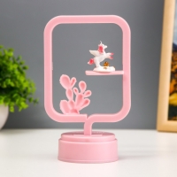 Ночник "Единорог" LED 4000К 2хАА розовый 20х8,5х8,5см RISALUX Ночник "Единорог" LED 4000К 2хАА розовый 20х8,5х8,5см RISALUX