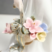 Сувенир керамика "Романтичная девушка с корзиной цветов" 35х16х11 см Сувенир керамика "Романтичная девушка с корзиной цветов" 35х16х11 см