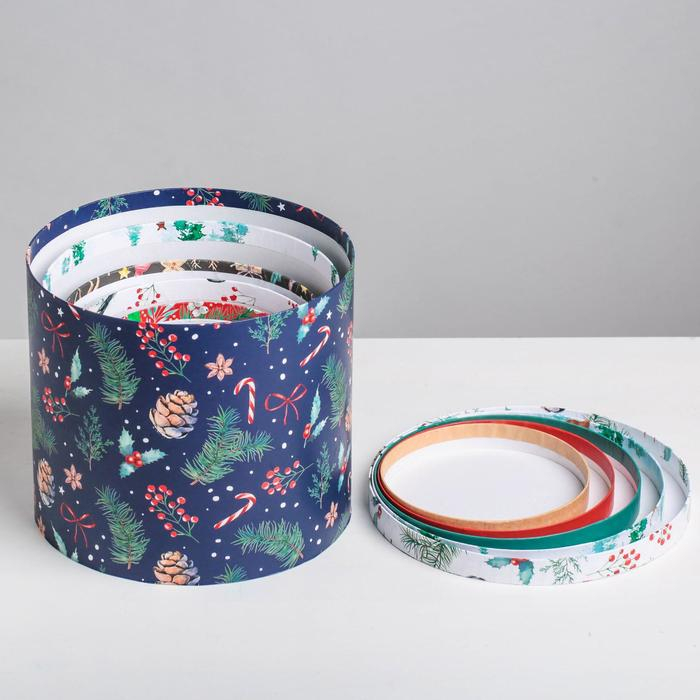 Набор подарочных коробок 5 в 1 &laquo;Европейский&raquo;, 13 х 14‒19.5 х 22 см, Новый год