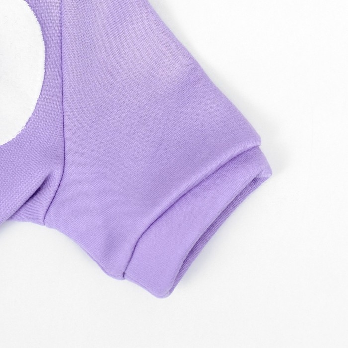 Кофта с капюшоном Кофта с капюшоном "Медвеженок", флис, размер S (ДС 21, ОШ 24, ОГ 30 см), фиолетовая