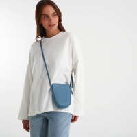 Сумка женская кросс-боди на молнии, цвет синий