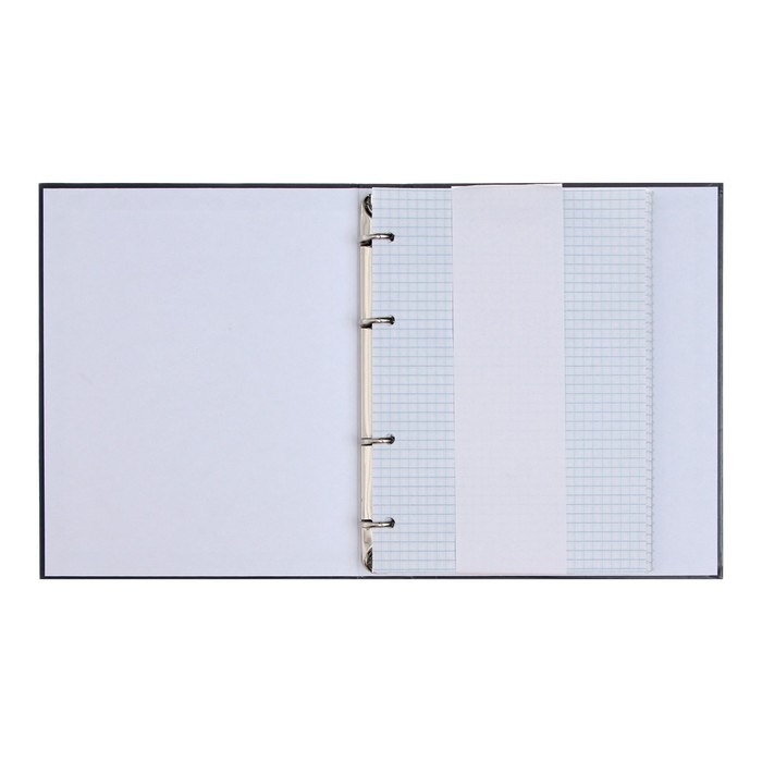 Тетрадь на кольцах A5 160 листов в клетку Calligrata "MonoTone", обложка 7БЦ, без вырубки под кольца, блок офсет