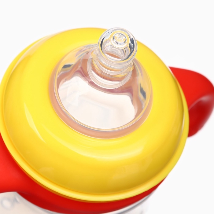 Бутылочка для кормления Крошка Я &laquo;Baby time collection&raquo;, широкое горло, от 6 мес., 240 мл, цвет красный