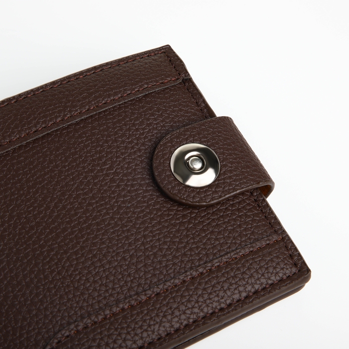 Портмоне мужское на магните, отдел для карт, монет, цвет коричневый Портмоне мужское на магните, отдел для карт, монет, цвет коричневый