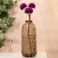 Ваза для цветов &laquo;Мальва&raquo; из темного прозрачного стекла 30 х 15 х 15 см