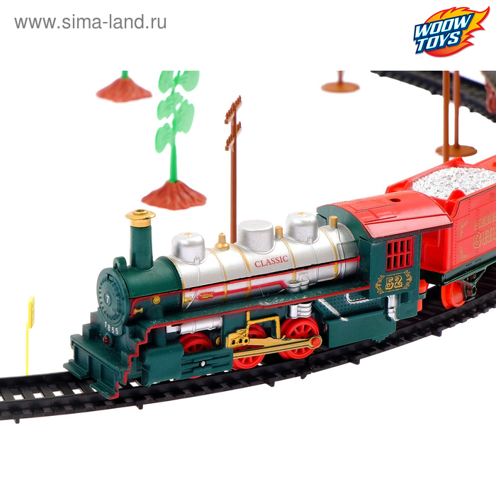 Железная дорога &laquo;С Новым Годом&raquo;, работает от батареек