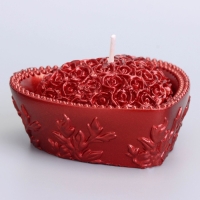 Свеча "Сердце" 9х4,5см, рубин Свеча "Сердце" 9х4,5см, рубин