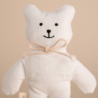 Мягкая игрушка &laquo;Мишка&raquo;, с бантиком, 17 см, цвет белый
