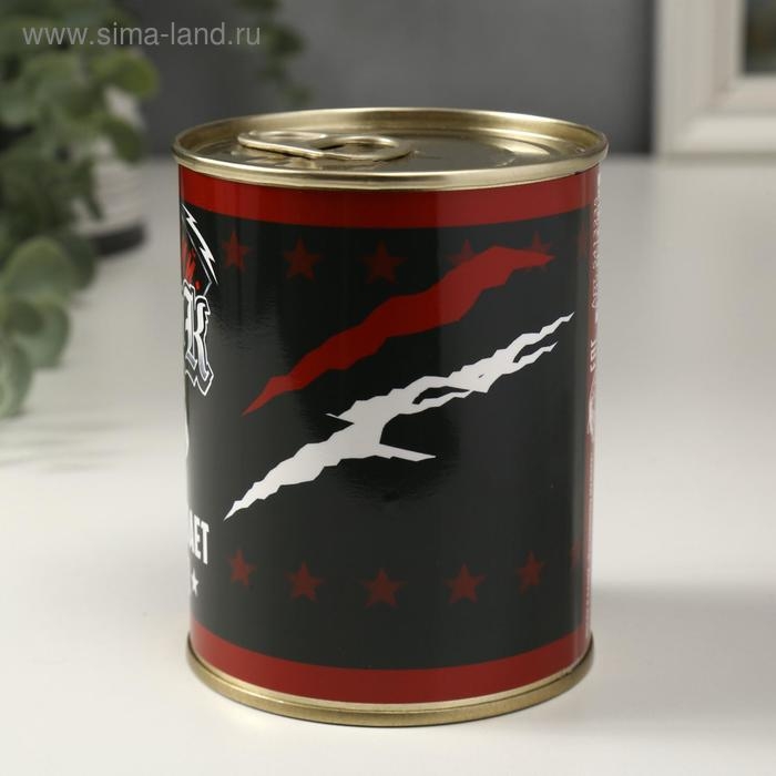 Носки в банке "Настоящему мужику" (внутри носки мужские, цвет чёрный)