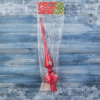 Наконечник "Узорная снежинка" 28 см, красный Наконечник "Узорная снежинка" 28 см, красный