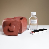 Биокамин настольный "Сердце" 17 х 8 см, топливо и спички в комплекте