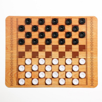 Шашки, настольная игра "Русские и международные", поле 42 х 32 см