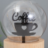 Ночник &laquo;Шар-люблю кофе&raquo; LED 3хAG10 шар 8см 6,5х6,5х11,5см