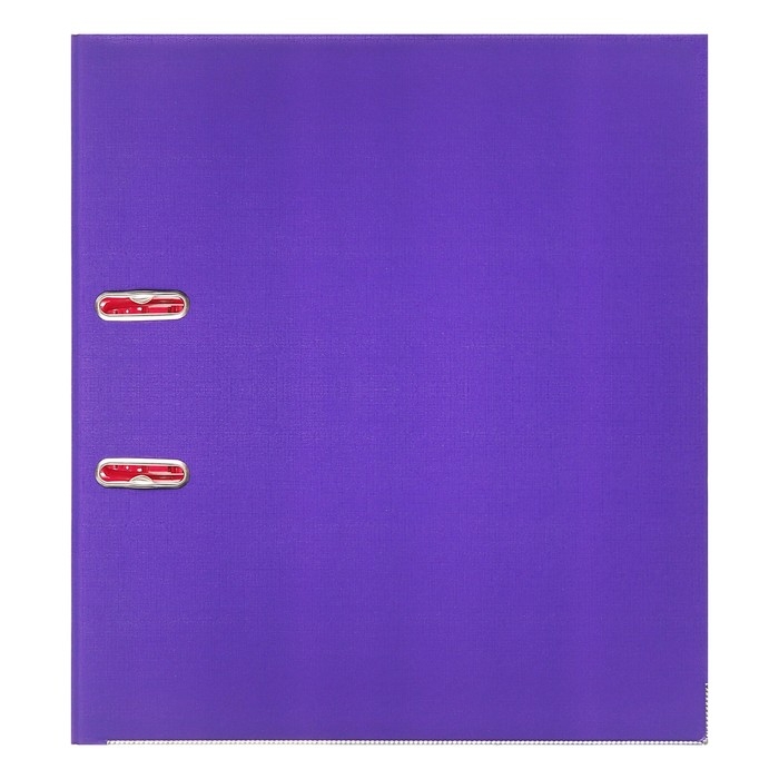 Папка-регистратор А4, 75 мм, Lamark, ПВХ, двухстороннее покрытие, металлическая окантовка, карман на корешок, собранная, фиолетовый/розовый