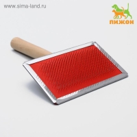 Пуходерка Wood большая широкая без капель, 12 х 19 см, длинная деревянная ручка Пуходерка Wood большая широкая без капель, 12 х 19 см, длинная деревянная ручка