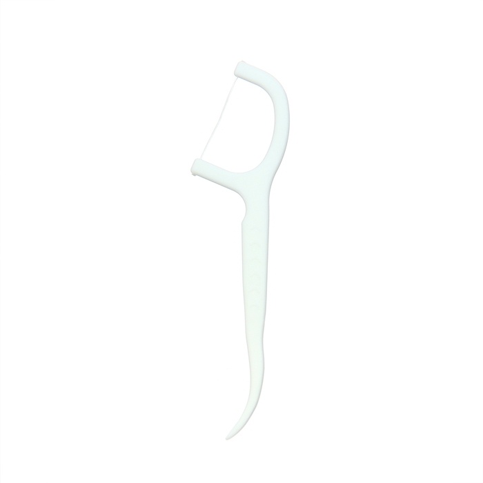 Зубная нить в пластиковом держателе, индивидуальная упаковка, невощеная, набор 30 шт. Зубная нить в пластиковом держателе, индивидуальная упаковка, невощеная, набор 30 шт.