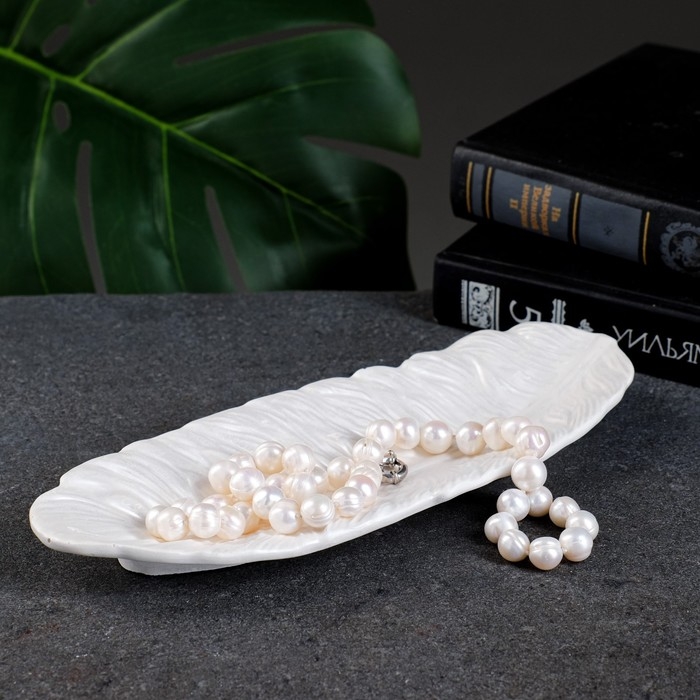 Подставка Подставка "Перо" перламутр, 22х8х3см