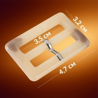 Пряжка для ремня, 4,7 &times; 3,2 см, 5 шт, цвет светло-бежевый/коричневый