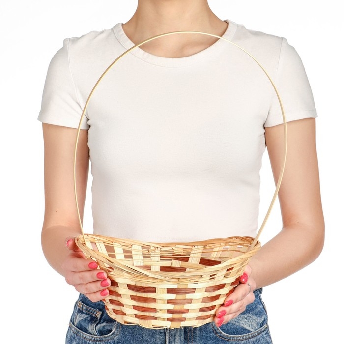 Корзина плетеная «Ладья», 24×17×8 см, бамбук Корзина плетеная «Ладья», 24×17×8 см, бамбук