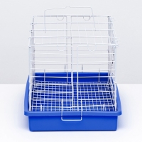Клетка для кроликов 43 х 29 х 26 см, синяя Клетка для кроликов 43 х 29 х 26 см, синяя